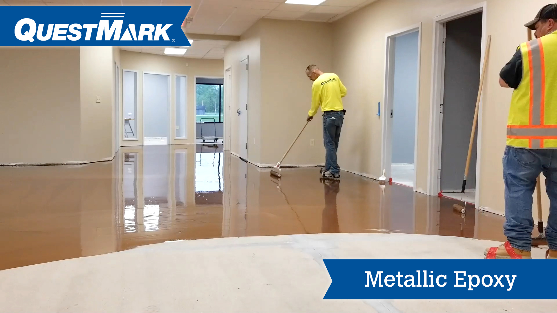 Metallic Epoxy Commercial Floor Installation with QuestMark