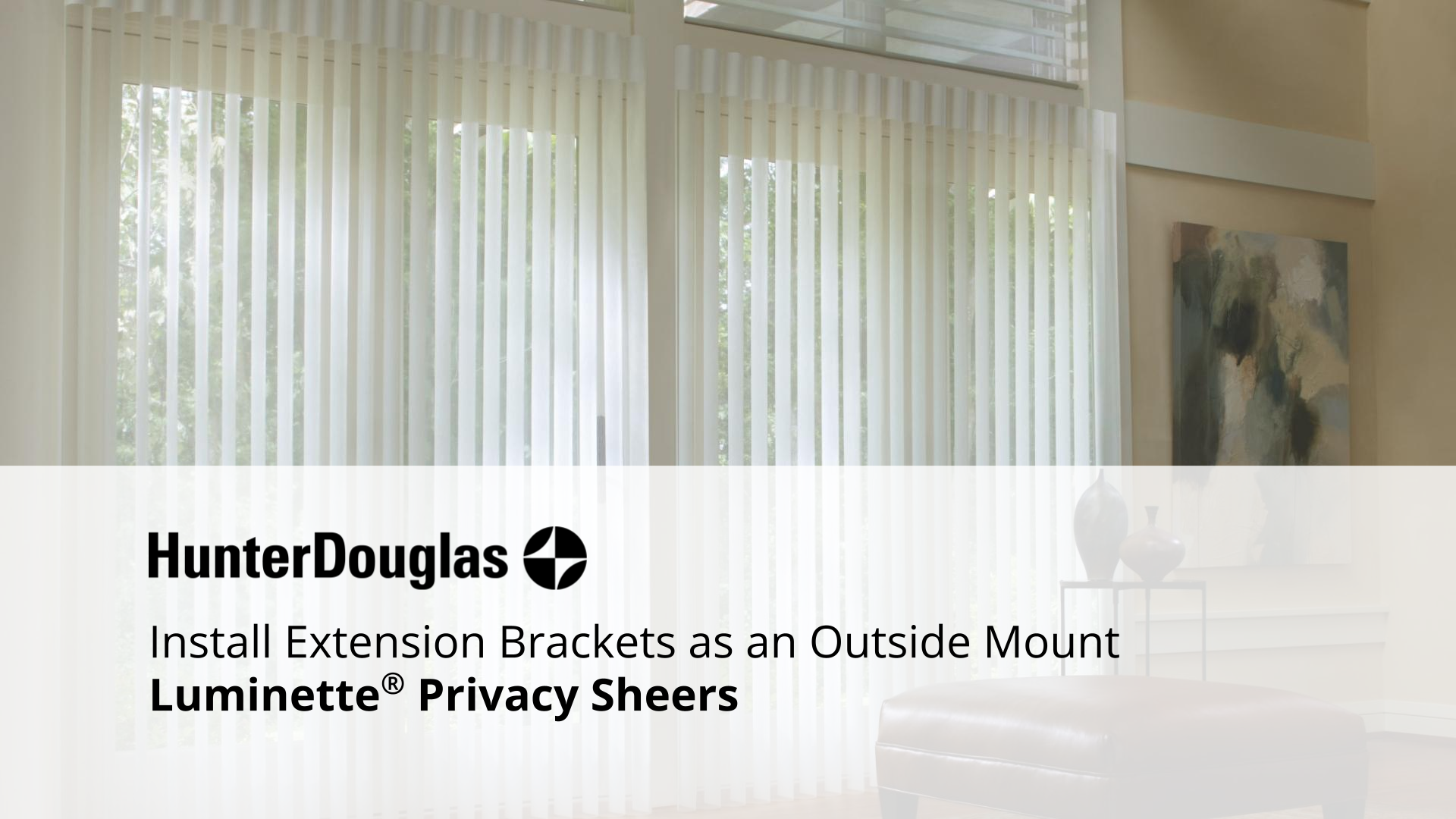 Hunter Douglas Wall Mount Bracket Kit for Luminette Privacy Sheers