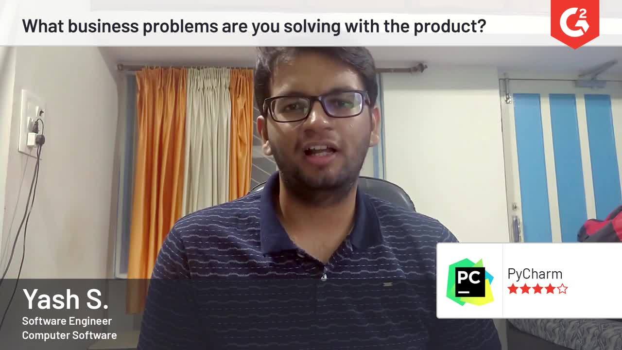 PyCharm review by Yash S.