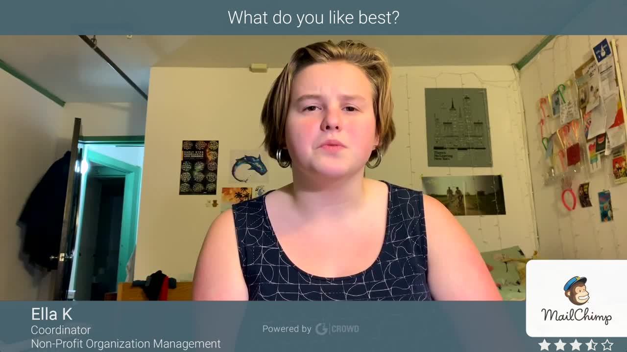 Intuit Mailchimp All-in-One Marketing Platform review by Ella K.