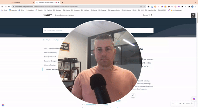 [HubSpot Training] Overview of Individual Settings and New User Playbook