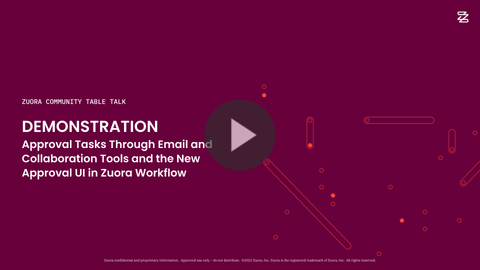 DEMO: Approval Tasks Through Email and Collaboration Tools and the New Approval UI in Zuora Workflow