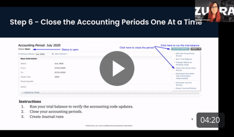 Year-End Close Step 6: Close the Accounting Periods One At a Time