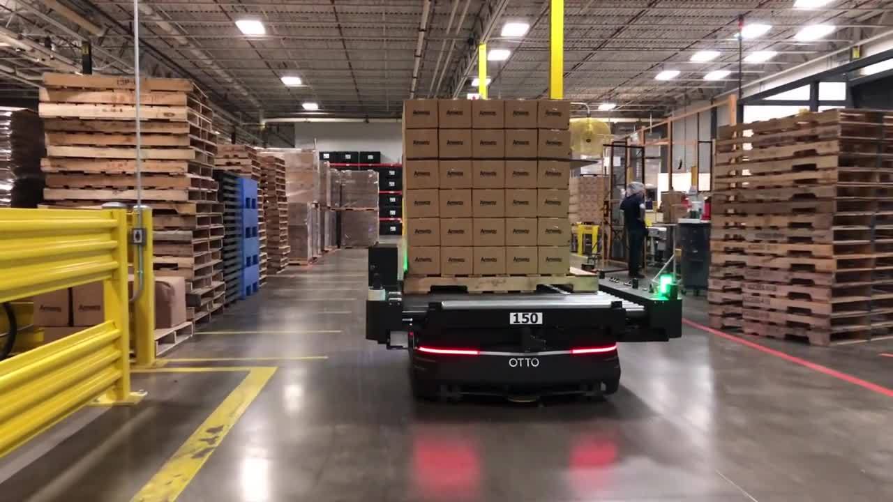 Palletizer and Shrink Wrap Application with OTTO and Columbia Machine