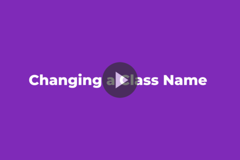 Changing a Class Name