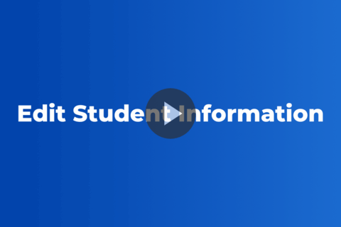 Edit Student Information