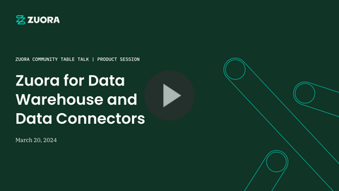 Zuora for Data Warehouse and Data Connectors