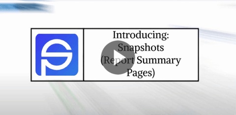 Creating Snapshots (Report Summary Pages)