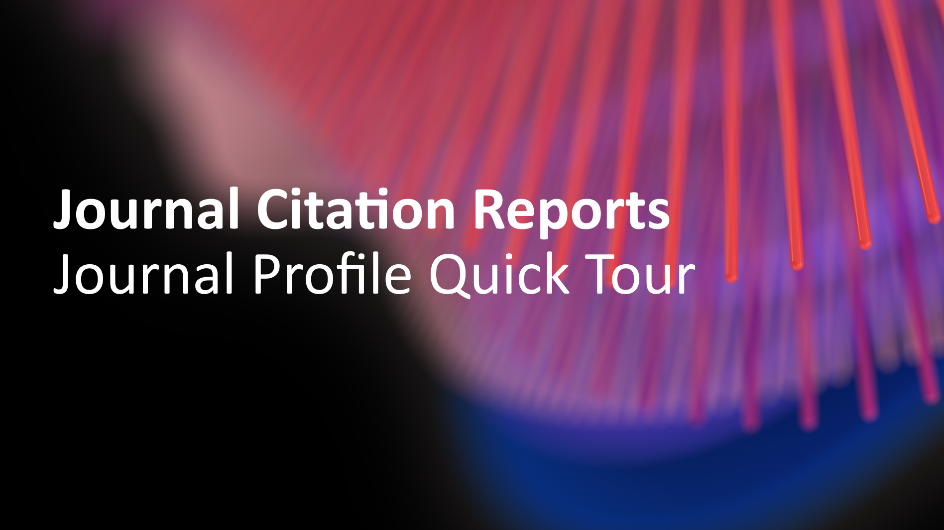 Find the right journal with the help of our Journal Citation Reports profile tour