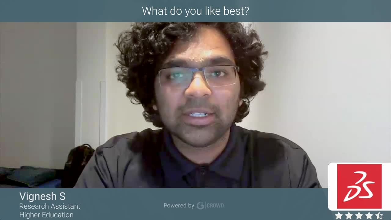 Avaliação de SolidWorks CAM por Vignesh S.