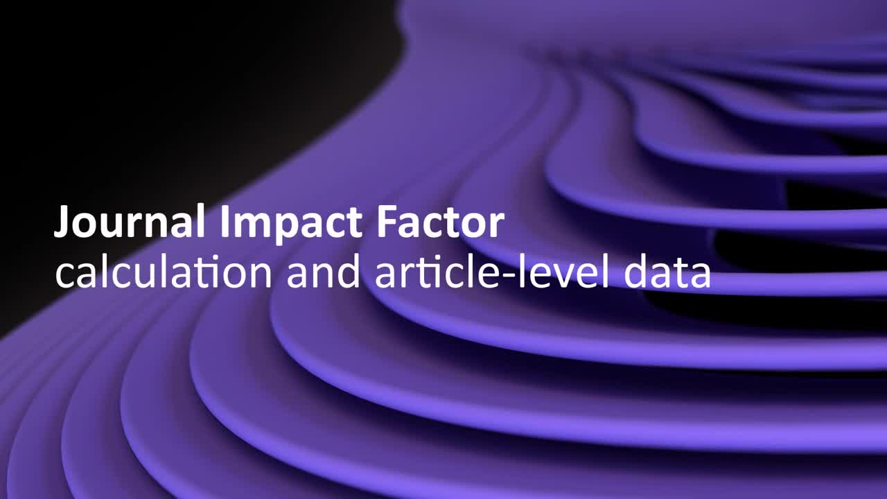 Journal Impact Factor and Articlelevel Data  Web of Science