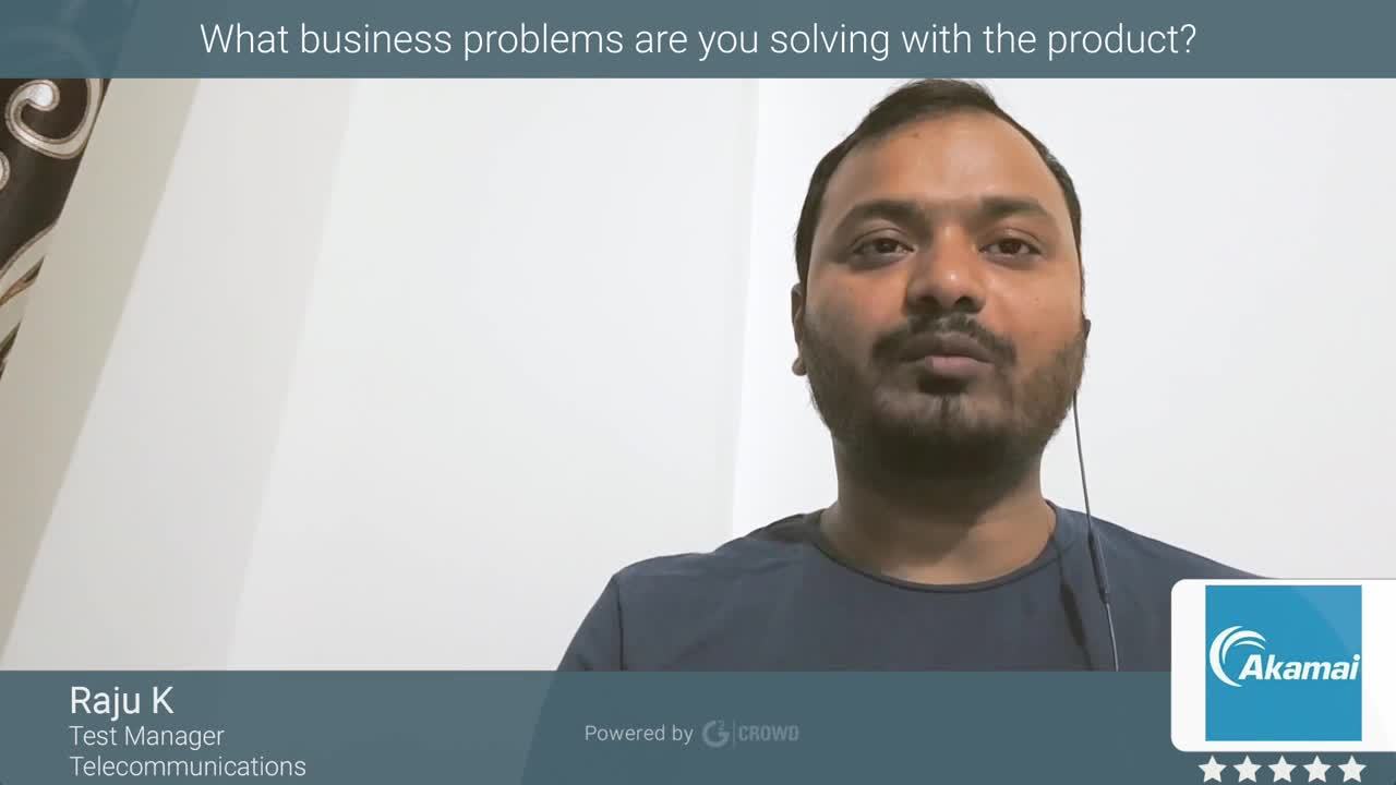 Avaliação de Akamai CloudTest por Raju K.