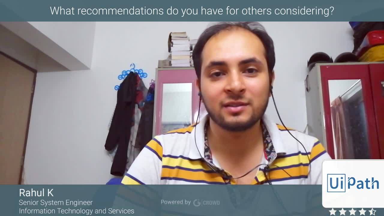The UiPath Platform™ review by Rahul K.