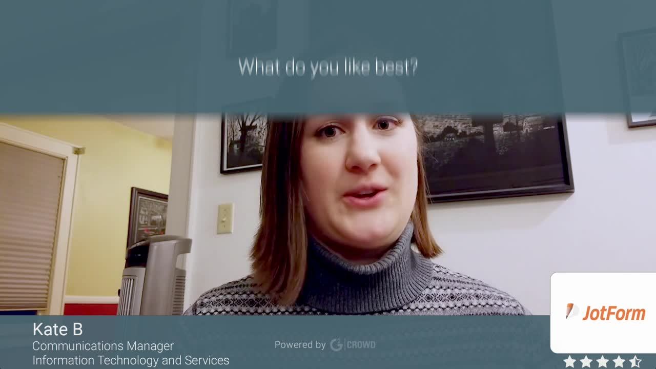 Jotform review by Kate E.