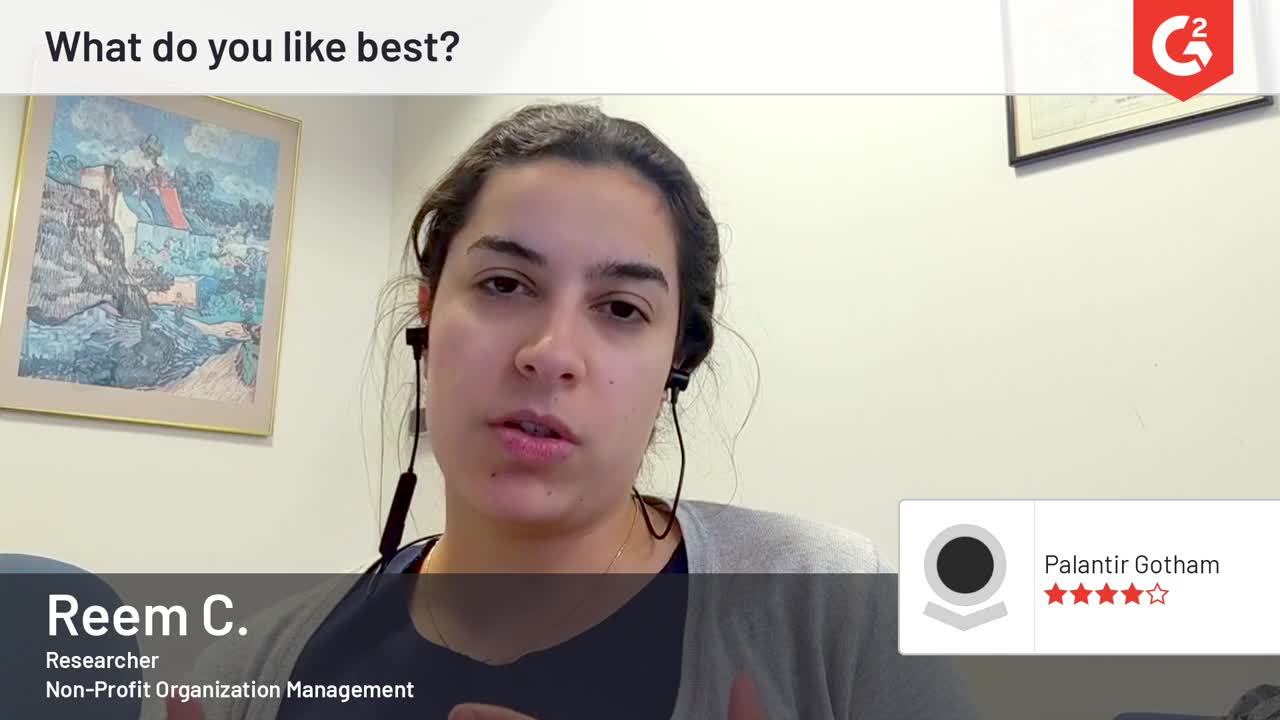 Palantir Gotham review by Reem C.