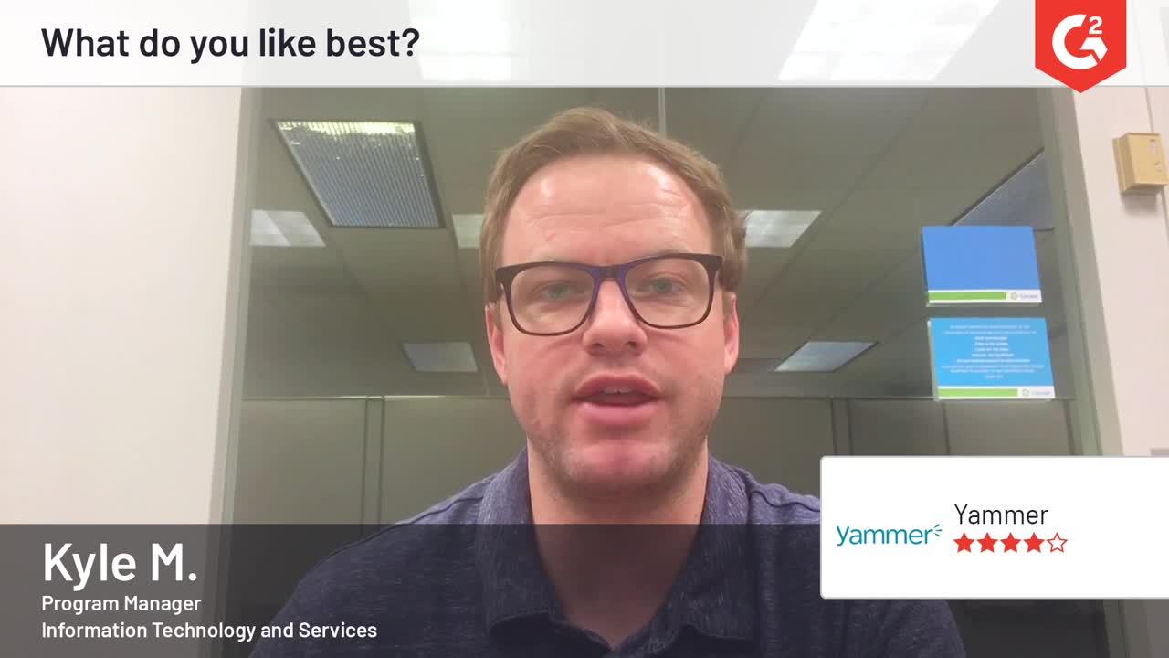 Avis sur Yammer par Kyle M.