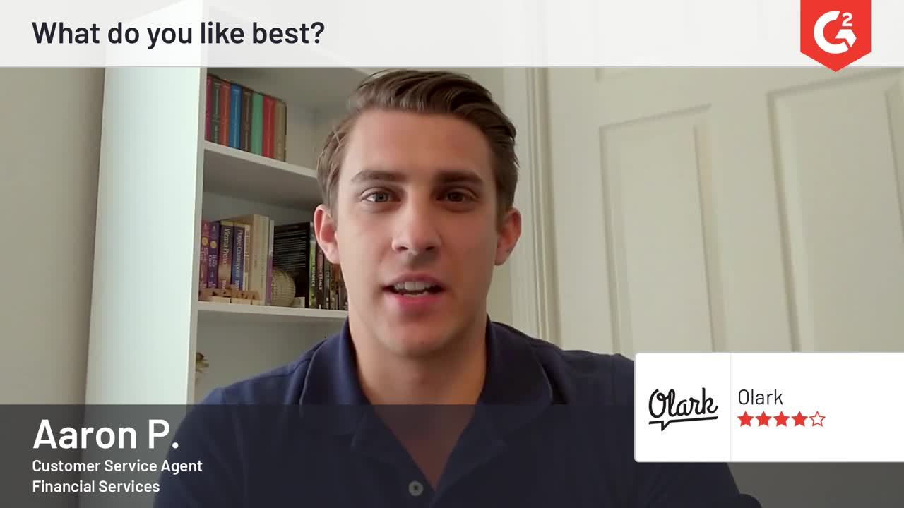 Olark Bewertung von Aaron P.