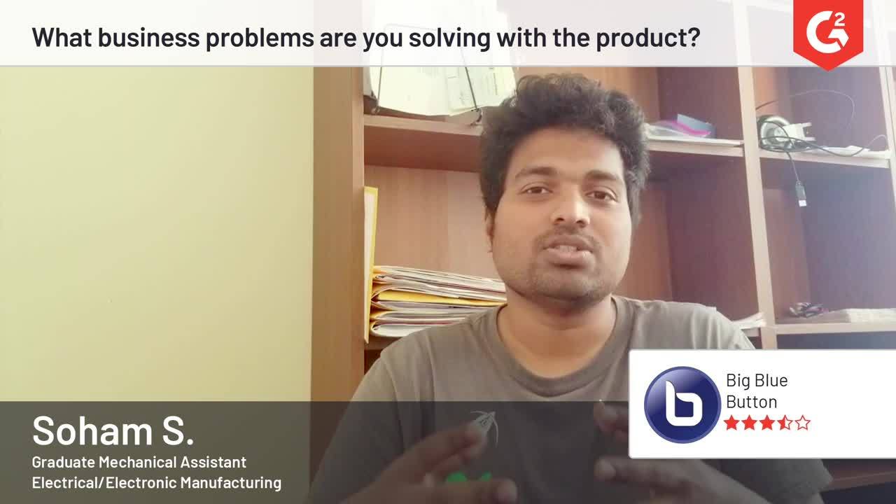 Reseña de BigBlueButton por Soham S.