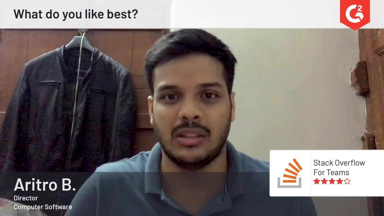 Avis sur Stack Overflow for Teams par Aritro B.