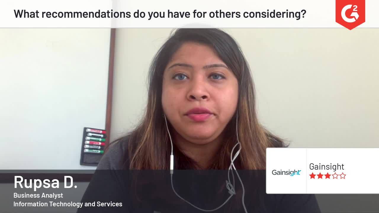 Gainsight Customer Success review by Rupsa D.