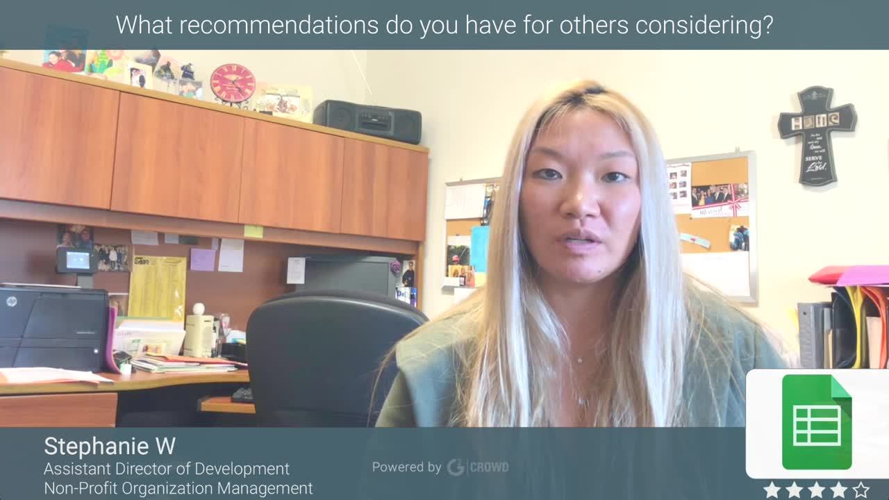 Google Workspace review by Stephanie W.
